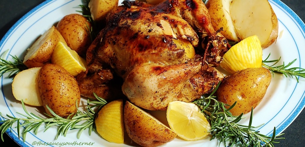 Slow-Cooker Lemon Balsamic Rosemary Chicken reicpe with balsamic glazed potatoes, Crock-Pot recipe Lemon Balsamic Rosemary Chicken