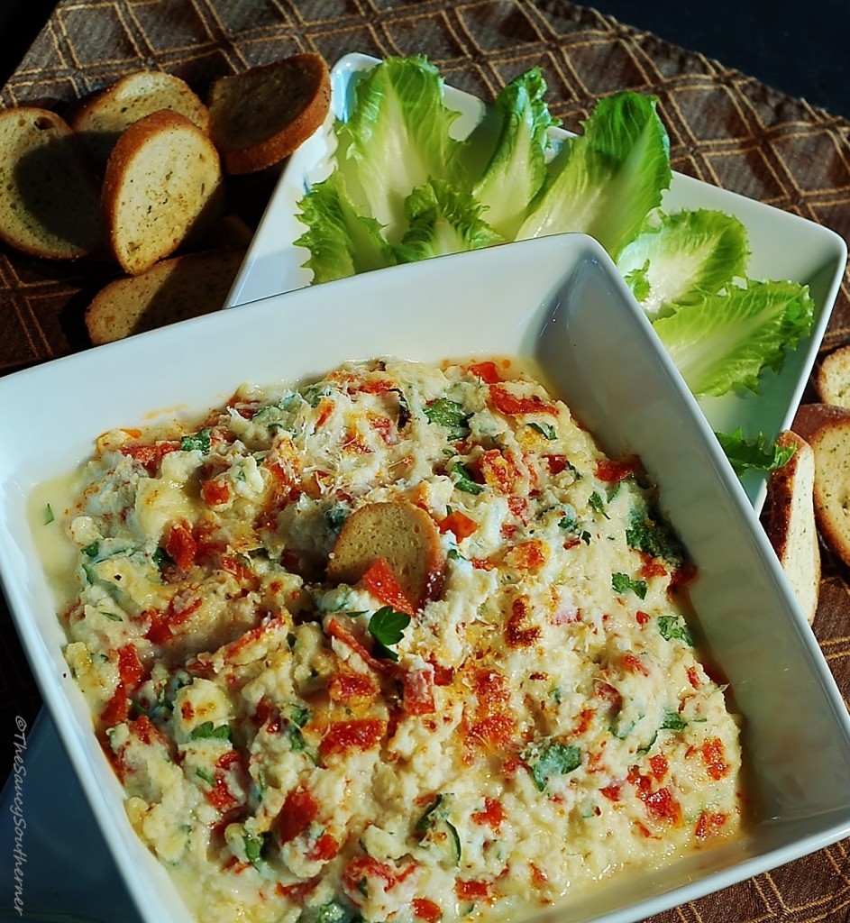 Pepperoni Ricotta Dip recipe, served hot, pizza dip