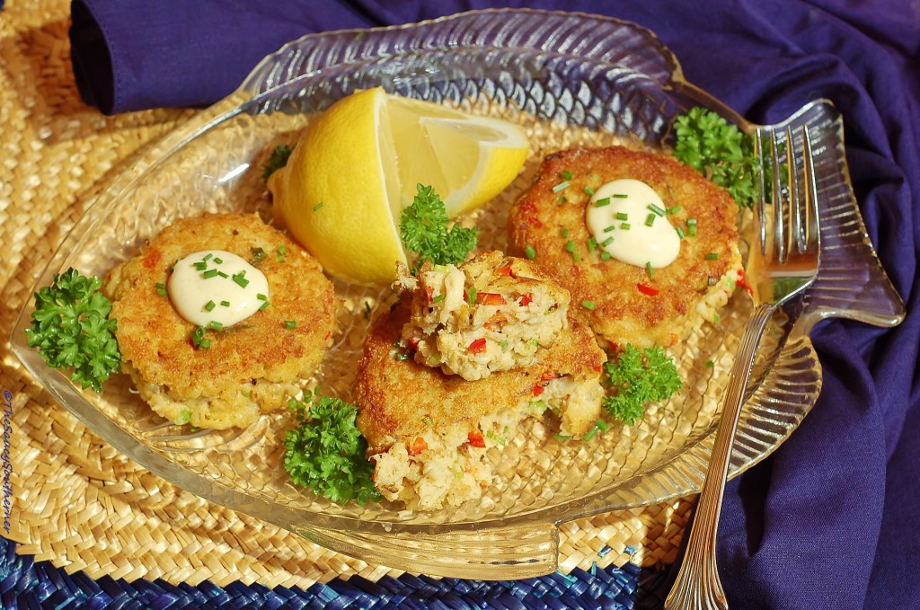 Crab Cake recipe, moist, golden brown, flavorful, southern-style
