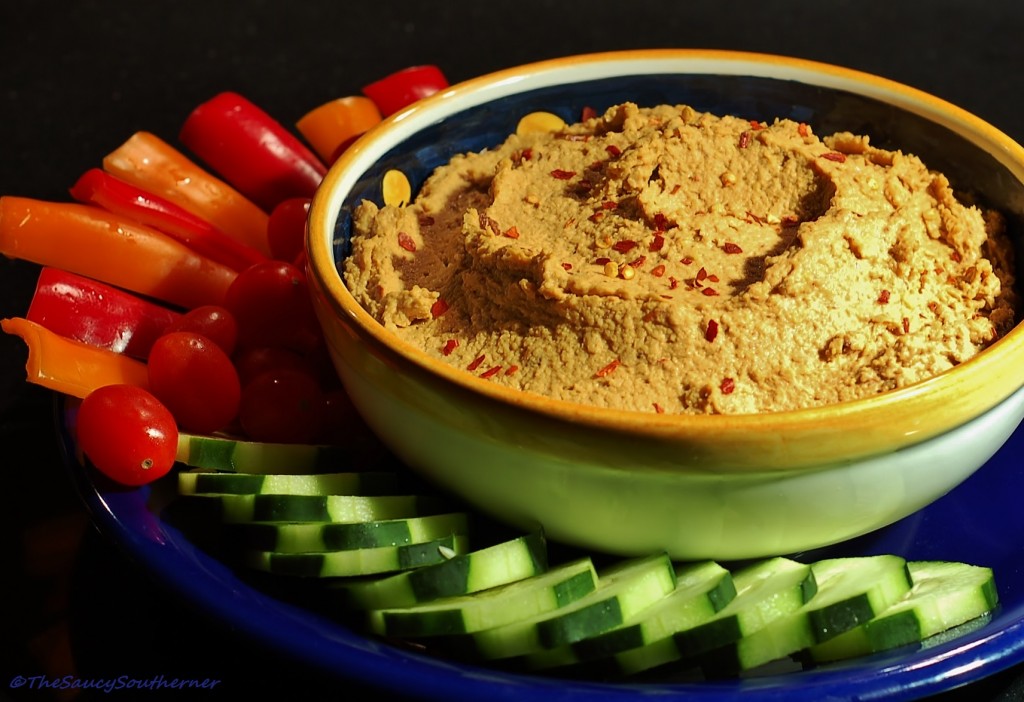 Hummus recipe, chipotle hummus, spicy hummus recipe, Meatless Monday