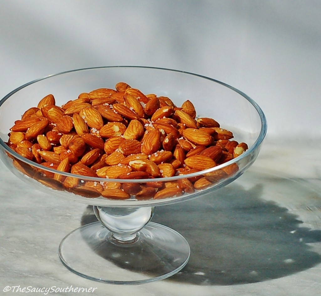 Salt and Vinegar Roasted Almonds, recipe, vinegar and salt almonds, sea salt roasted almonds