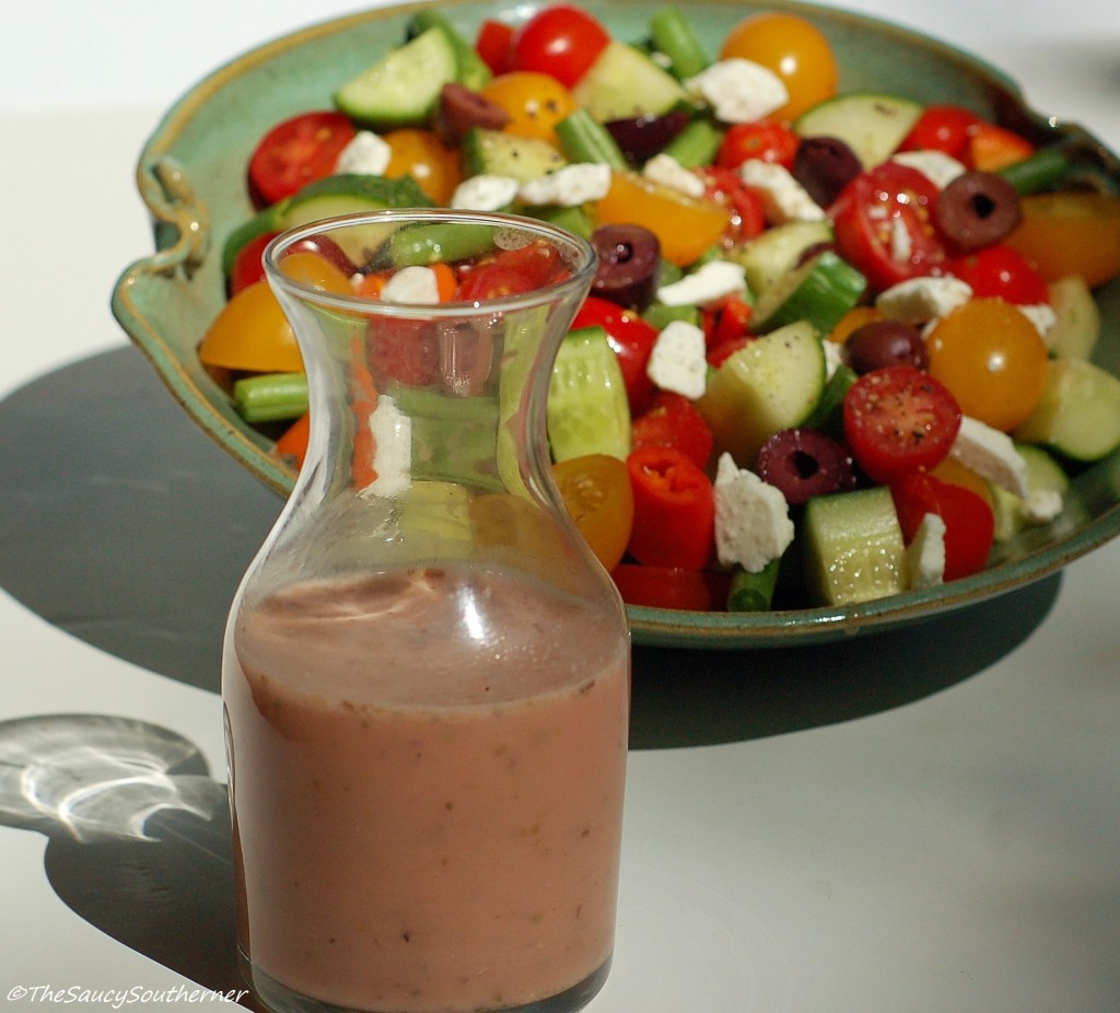 Greek Salad Dressing recipe, The Saucy Southerner, Meatless Monday, simple vinaigrette