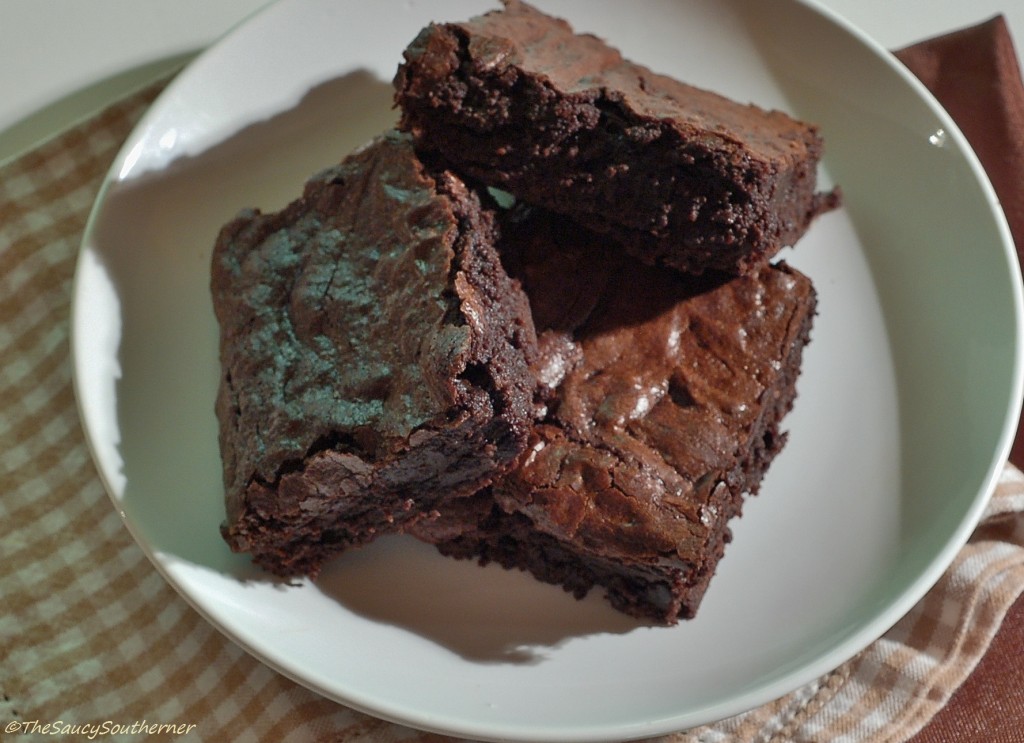 Fudgy Brownies, One bowl, simple recipe, #Choctoberfest with Imperial Sugar