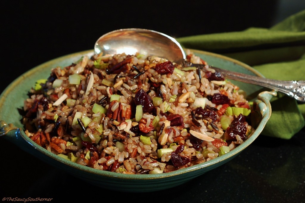 Wild Rice recipe with Nuts, Dried Tart Cherries, balsamic vinegar