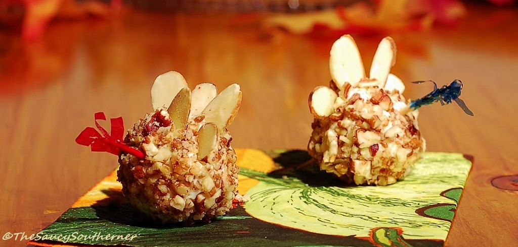 Grape and Blue Cheese Truffle Recipe with pecans and almonds