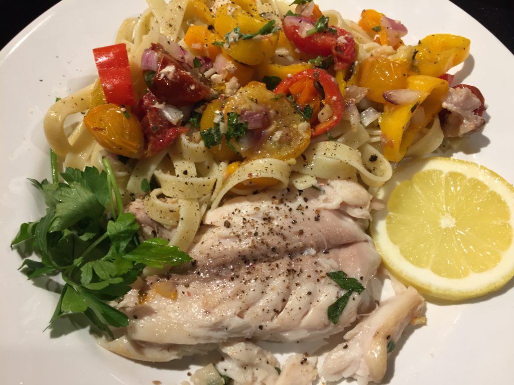 Red Snapper from Whole Stuffed Fish with Fettuccine, Fish Friday Foodies