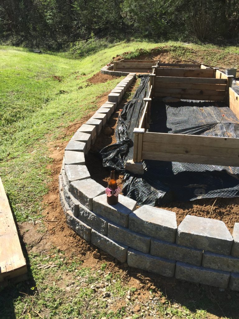 raised bed garden retaining wall