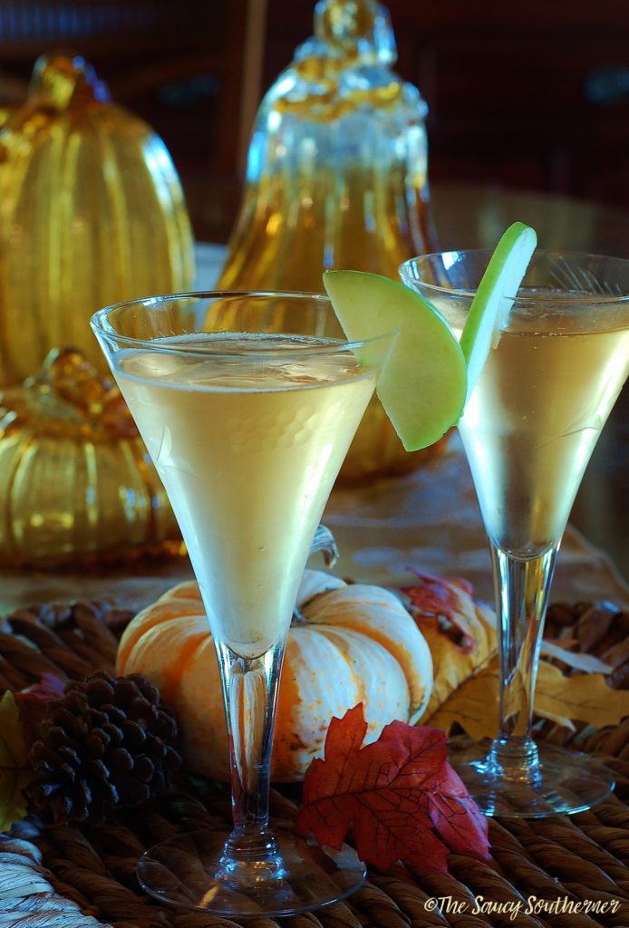 Cinnamon Cider Champagne Cocktail recipe, prosecco, hard cider, hot damn cinnamon schnapps